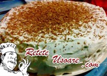 Tort cu frisca si crema de vanilie